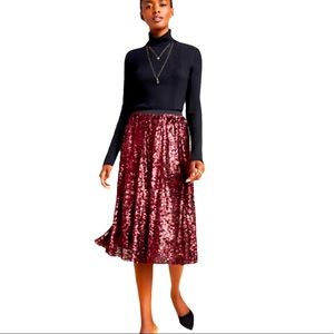 Maeve by Anthropologie NWT sequin midi skirt size large